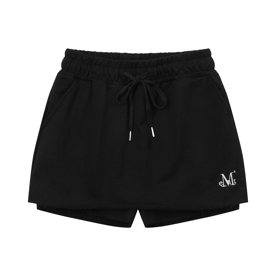P00000LH_02 MUCENT Damage Sweat Pant Skirt Black