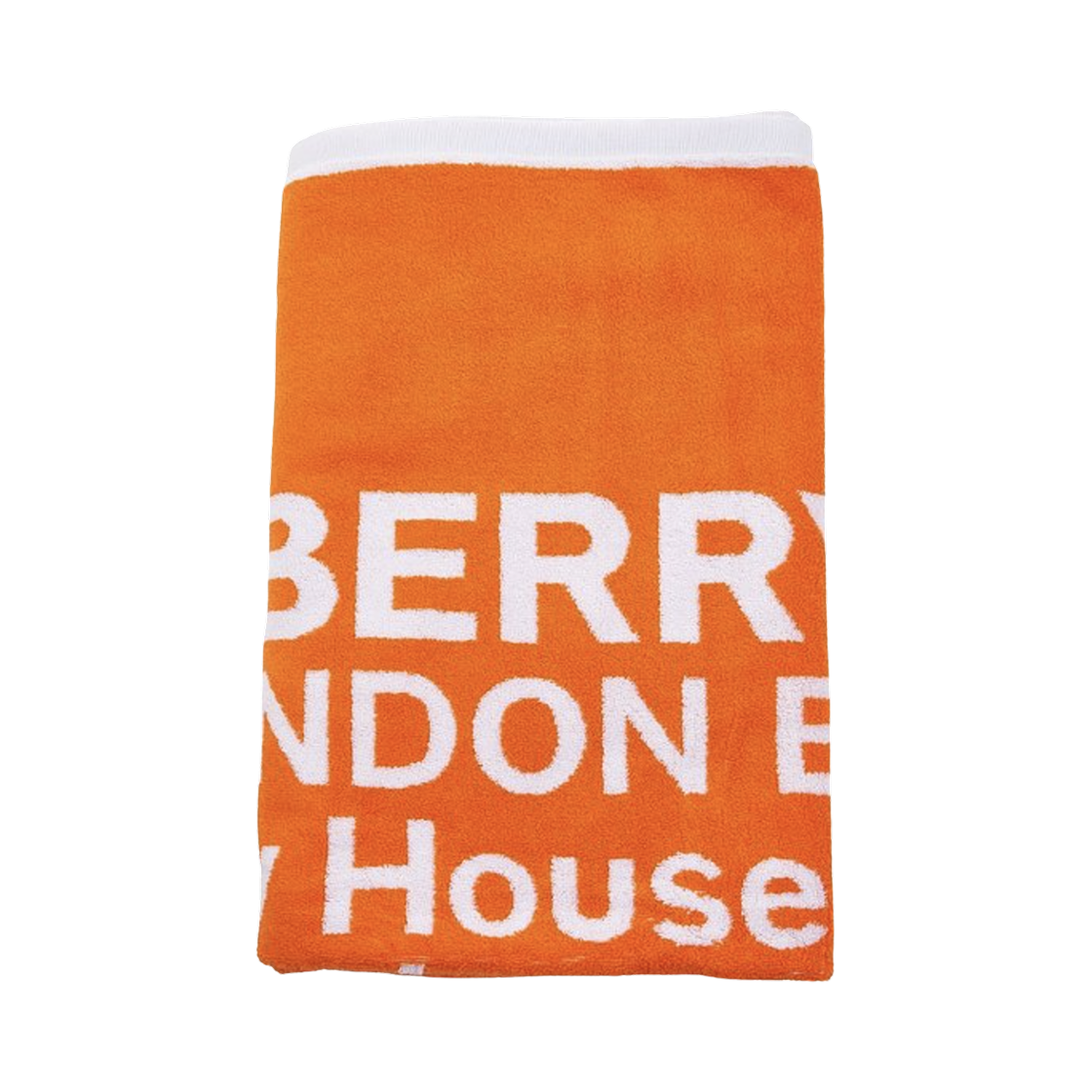 8056084 Burberry Location Cotton Jacquard Towel Bright Orange