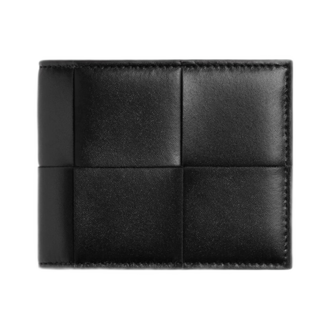 819207VBWD28803 Bottega Veneta Cassette Small Bi-Fold Wallet with Zip Black