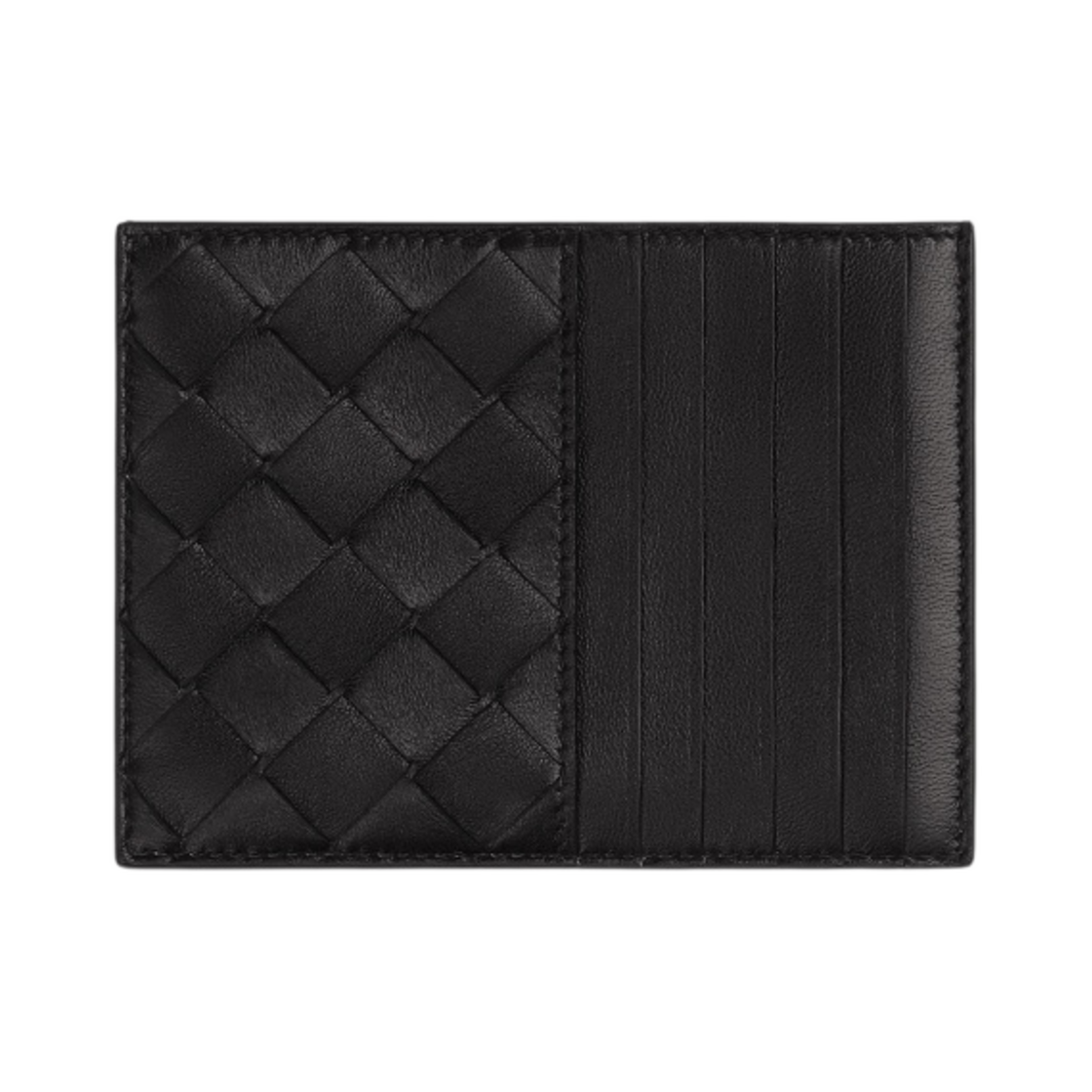 보테가 베네타 코인 카드 케이스 블랙(Bottega Veneta Card Case With Coin Purse Black) - 1