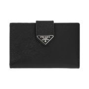 Prada Saffiano Leather Card Holder Black