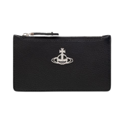 Vivienne Westwood Re-Vegan Grain Slim Long Card Holder Black