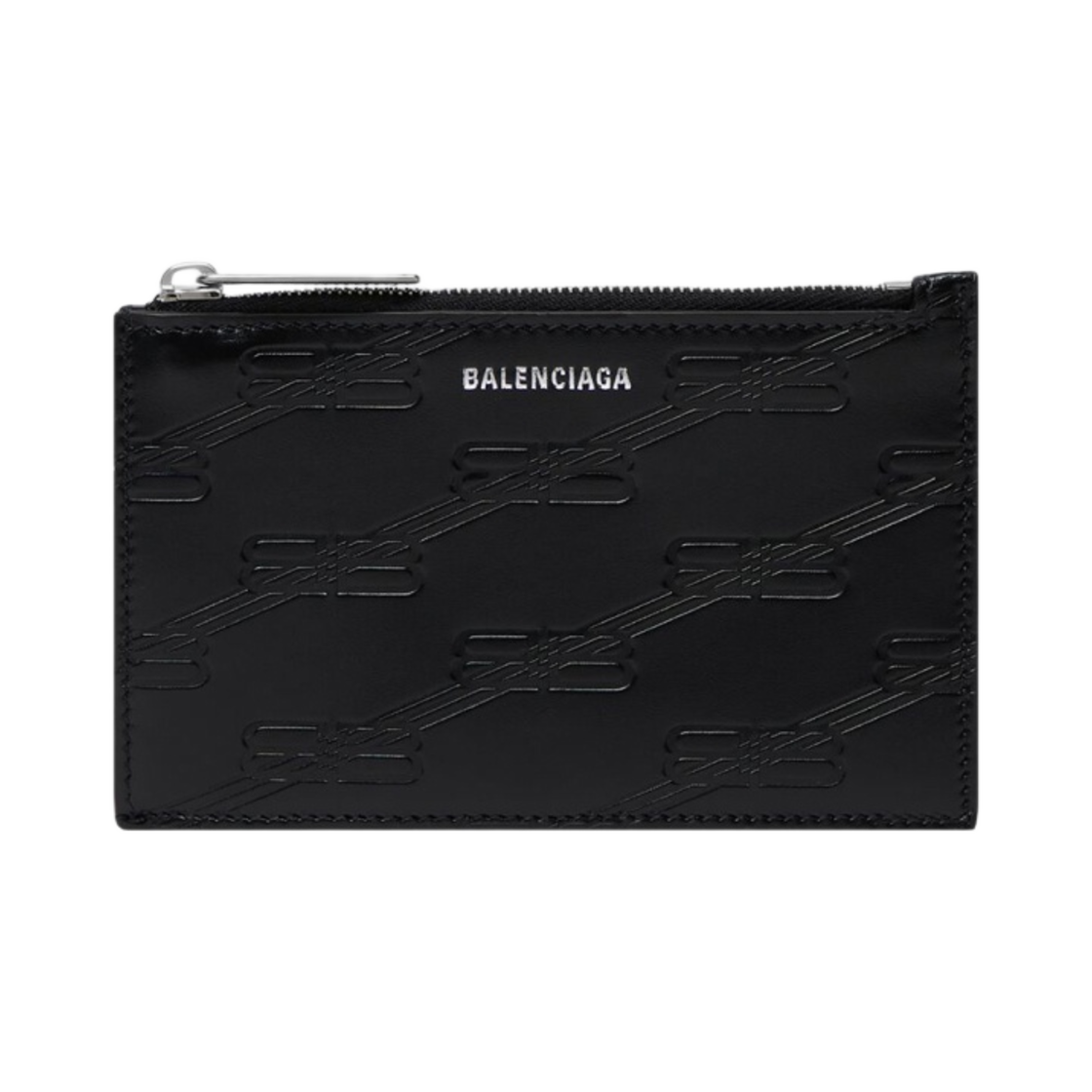717784210JS1000 Balenciaga Embossed Monogram Long Coin and Card Holder Box In Black