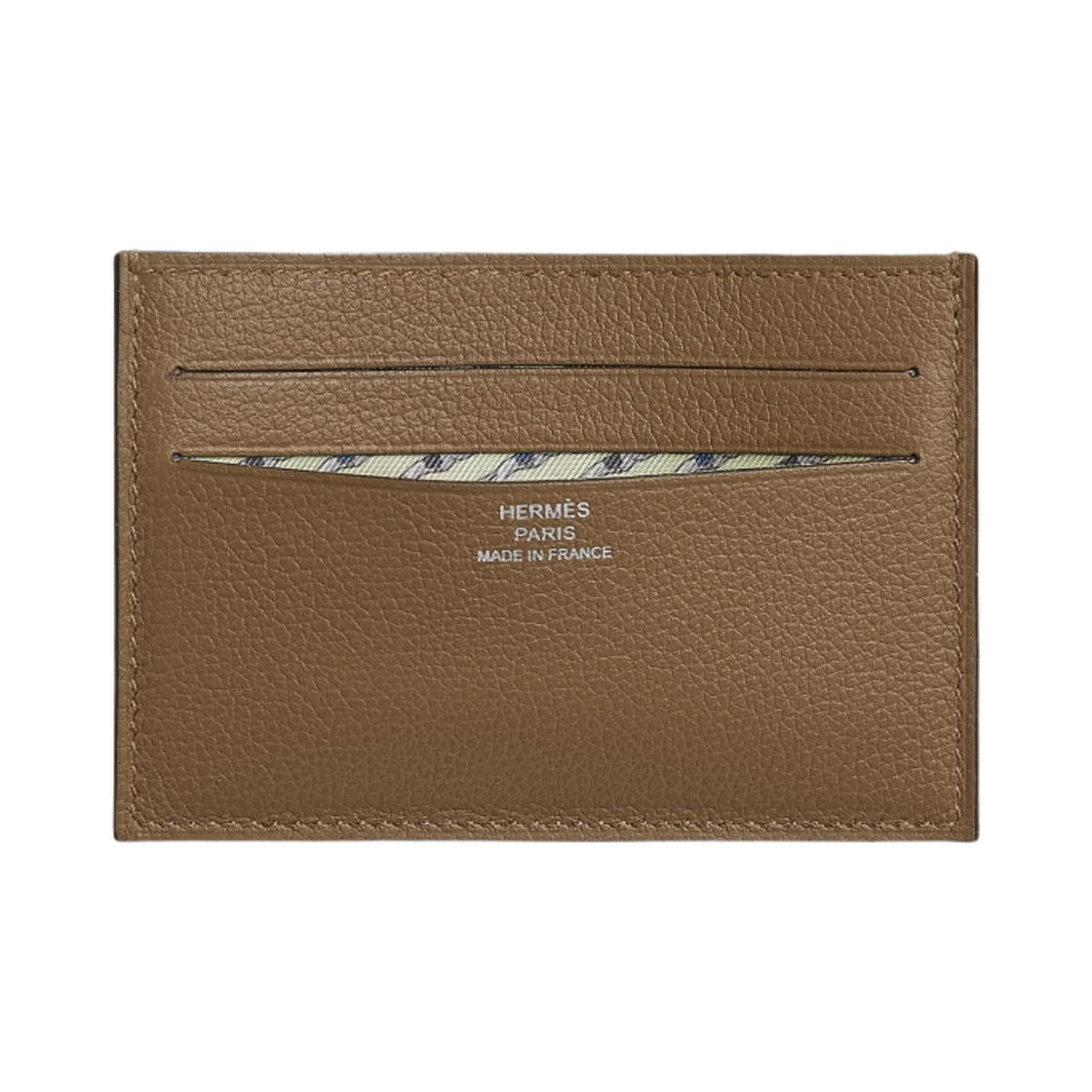 H085789CAAA Hermes Citizen Twill Card Holder Evercolor & Alezan Jaune Milton