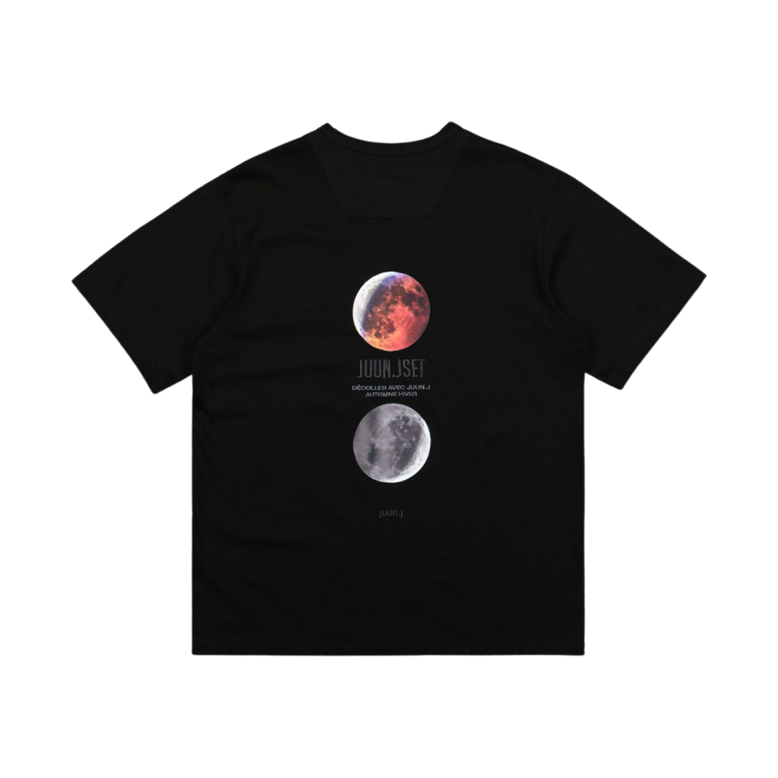 준지 그래픽 루즈핏 숏슬리브 티셔츠 블랙 - 22FW