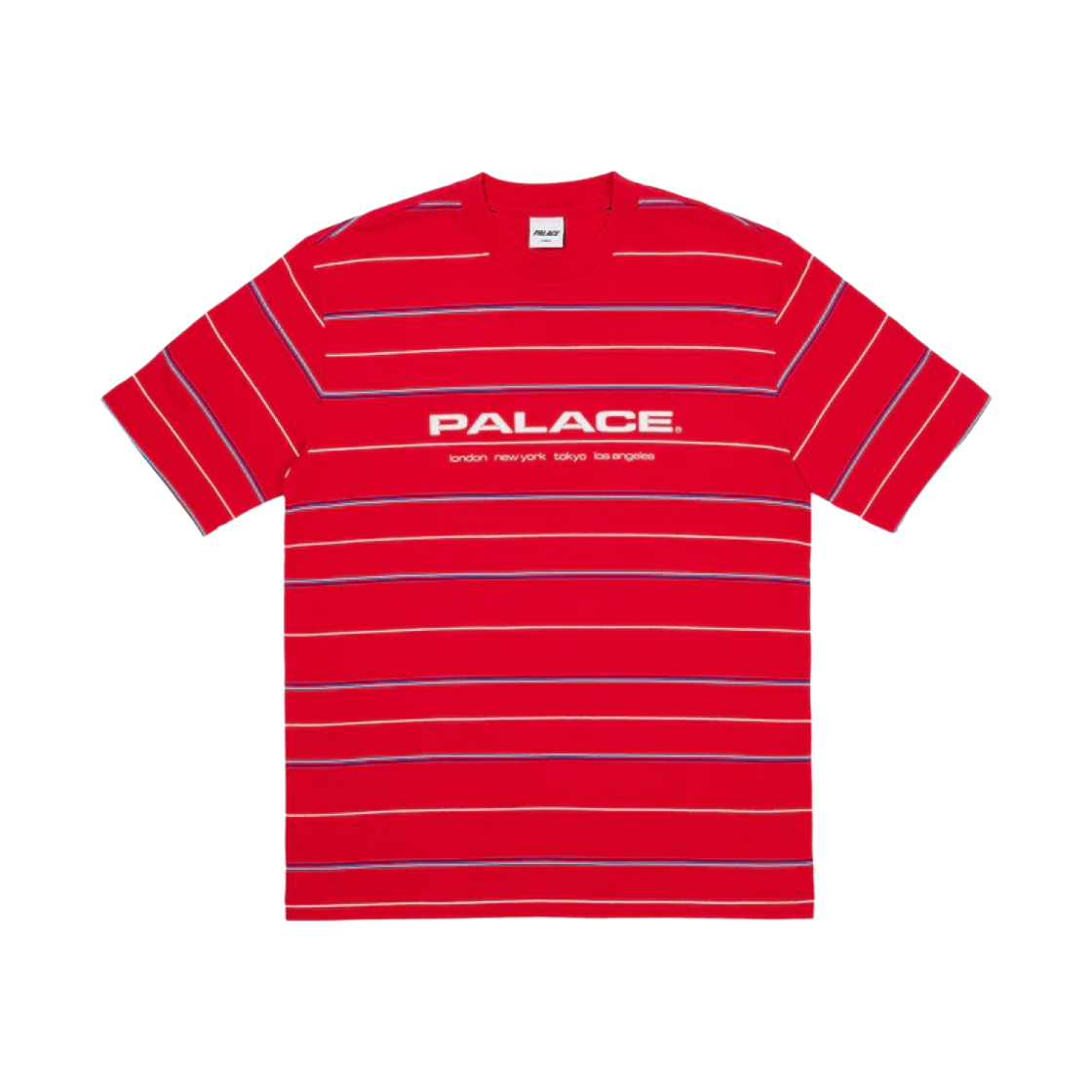 팔라스 시티 스트라이퍼 티셔츠 트루스트 레드 - 23SS(Palace City Striper T-Shirt Truest Red - 23SS) - 1