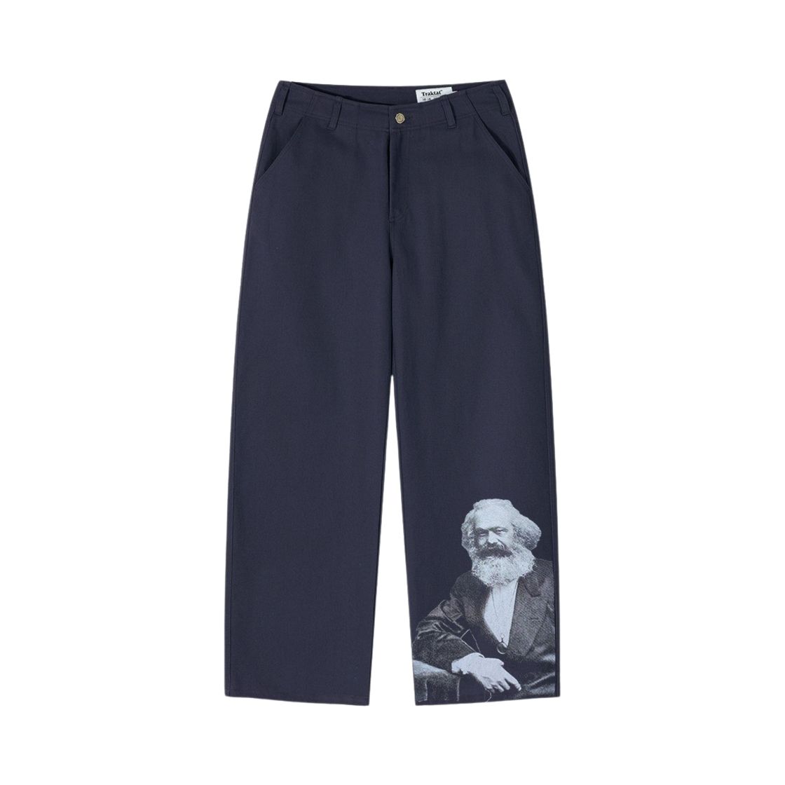 23FW-PLSGnv Traktat Left-side Graphic Pants Navy