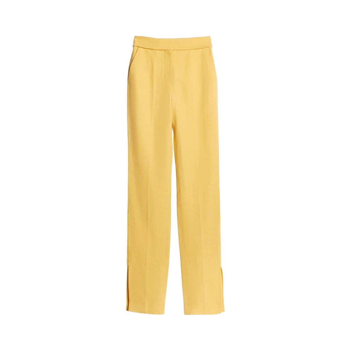 (W) 자크뮈스 르 판탈론 티바우 슬릿 팬츠 옐로우((W) Jacquemus Le Pantalon Tibau Slit Pants Yellow) - 1