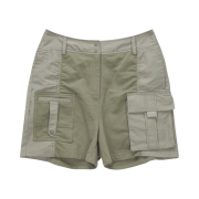 (W) Matin Kim Sweat Combi Cargo Shorts Khaki