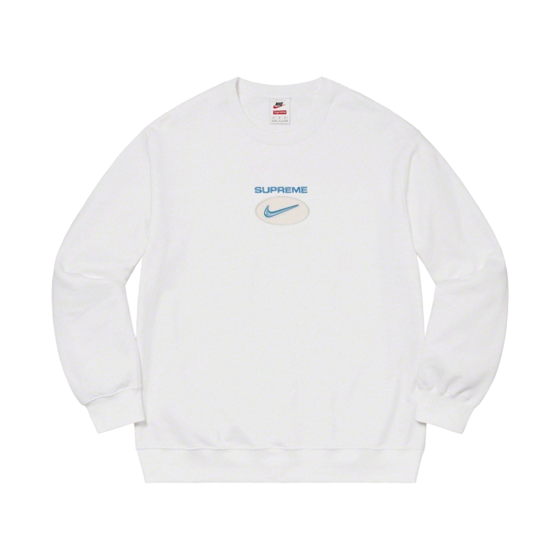 CW9699-100 Supreme x Nike Jewel Crewneck White - 20FW