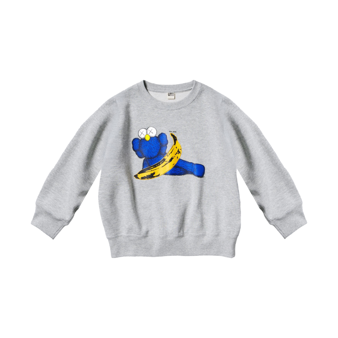 (키즈) 유니클로 UT x 카우스 x 워홀 스웨트셔츠 A 그레이((Kids) Uniqlo UT x Kaws x Warhol Sweatshirt A Gray) - 1