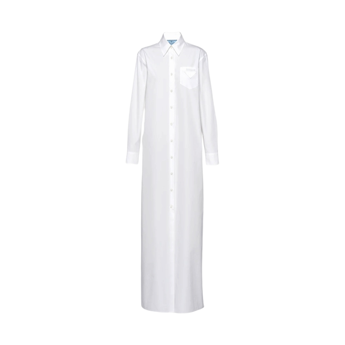 (W) 프라다 포플린 셔츠 드레스 화이트((W) Prada Poplin Shirt-Dress White) - 1