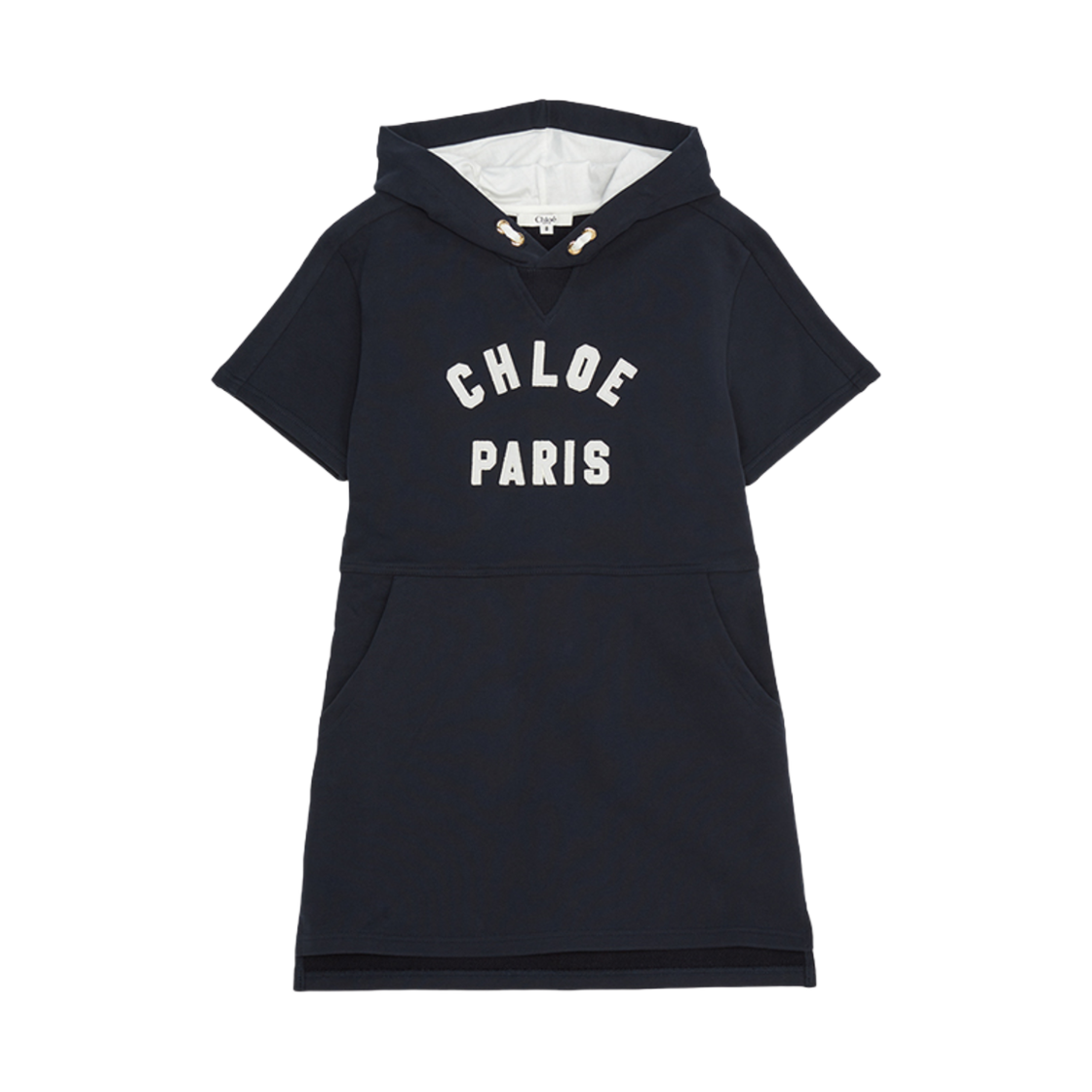 C20435-859 (Kids) Chloe Hood Short Sleeve Dress Navy