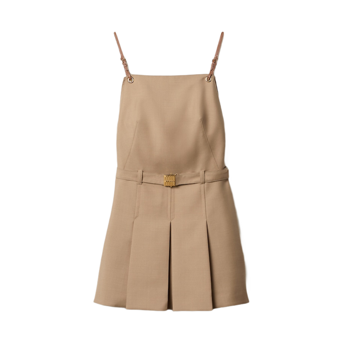 MF5428-12I1-F0050 (W) Miu Miu Kid Mohair Dress Hazelnut