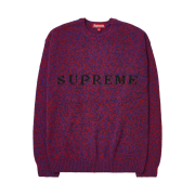Supreme Contrast Logo Sweater Red Melange - 25SS