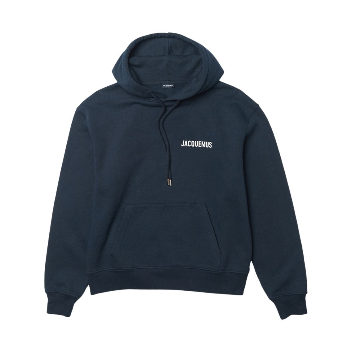 자크뮈스 르 스웨트셔츠 프린티드 로고 후드 다크 네이비