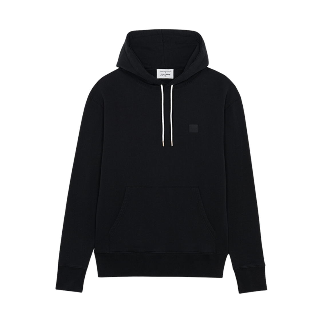 메종 키츠네 패치 프로파일 폭스 카페 클래식 후드 롱 블랙(Maison Kitsune Patch Profile Fox Cafe Classic Hoodie Long Black) - 1
