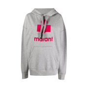(W) Isabel Marant Mansel Hoodie Grey Fuchsia - 21FW