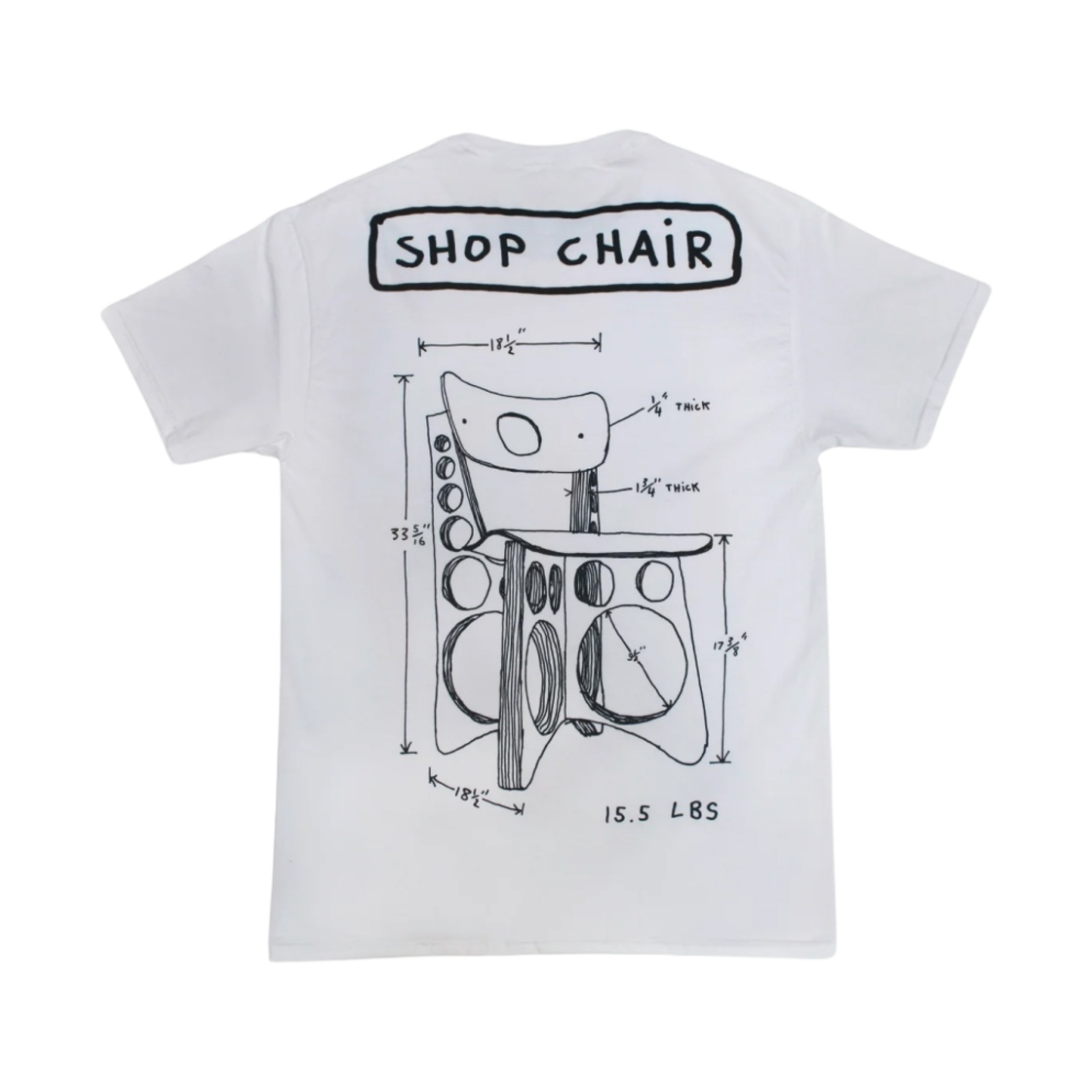 톰 삭스 샵 체어 티셔츠 화이트 2023(Tom Sachs Shop Chair T-Shirt White 2023)
