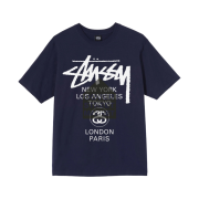 Stussy DSM World Tour T-Shirt Navy 2021