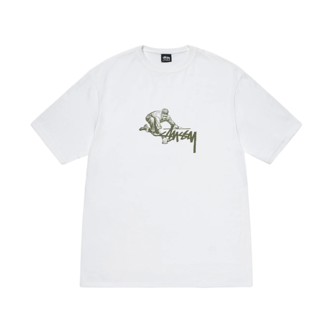 스투시 워커 티셔츠 화이트(Stussy Worker T-Shirt White) - 1