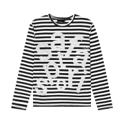 [KREAM 단독] Safarispot Ticketing Stripe Border Tee Gray White