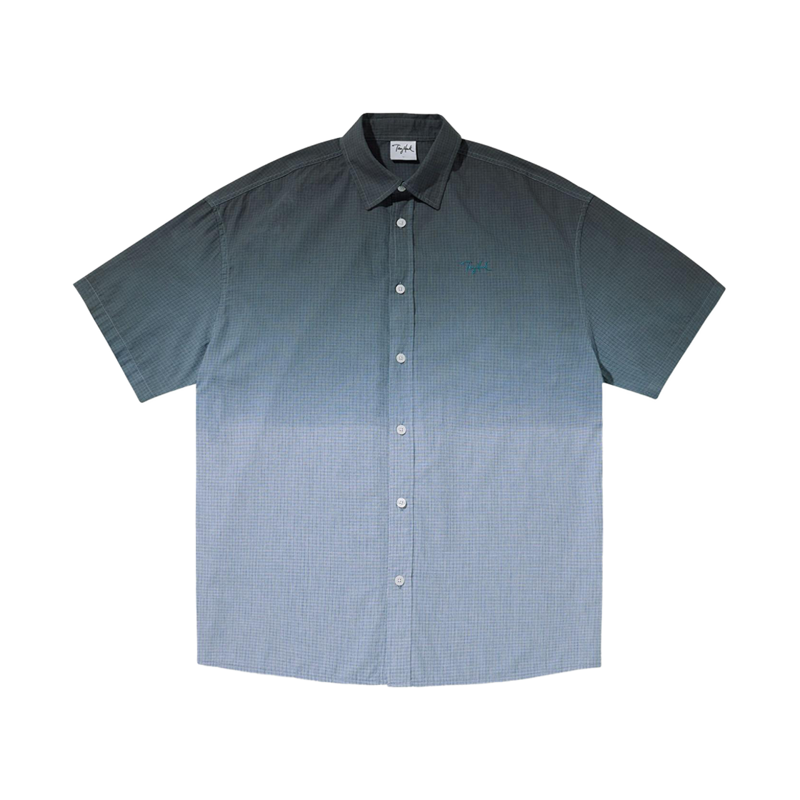 토니호크 그라데이션 체크 하프 셔츠 그레이(TONYHAWK Gradation Check Half Shirt Gray)
