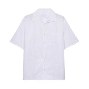 Prada Cotton Bowling Shirt White