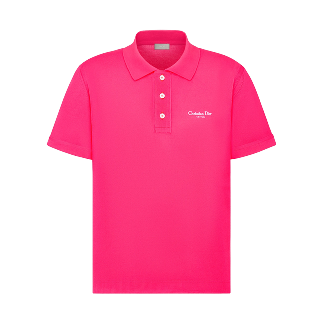 디올 크리스찬 디올 꾸뛰르 폴로 셔츠 플로레센트 핑크 테크니컬 피케(Dior Christian Dior Couture Polo Shirt Fluorescent Pink Technical Pique) - 1