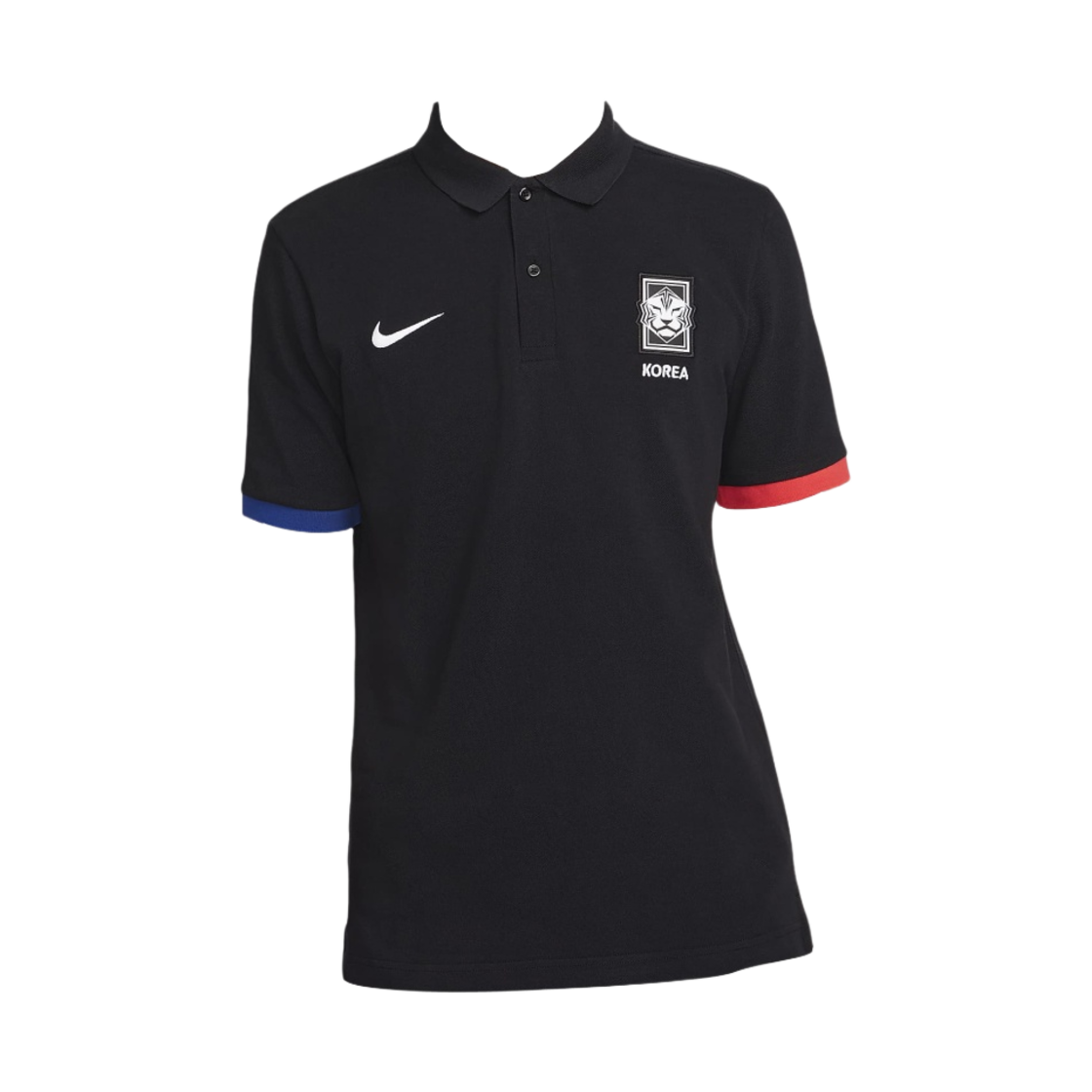 나이키 대한민국 사커 폴로 블랙 화이트 - 아시아(Nike Korea Soccer Polo Black White - Asia)