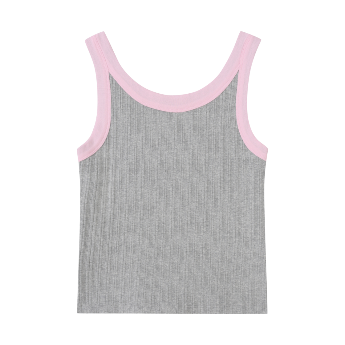 네이비 컬러 슬리브리스 탑 멜란지그레이(Neib Color Sleeveless Top Melange grey)