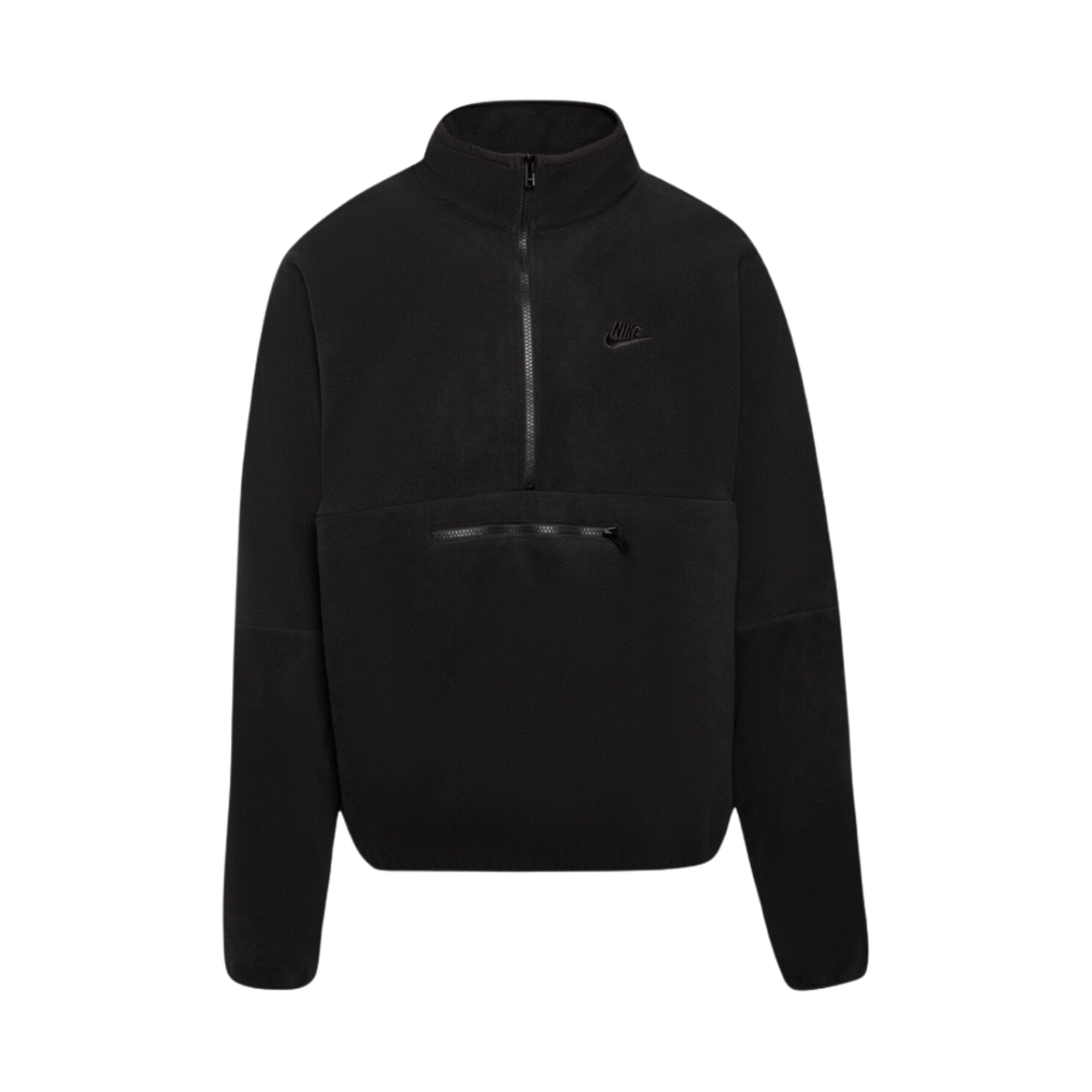 DX0525-010 Nike Club Fleece Polar Fleece Half Zip Top Black - US/EU
