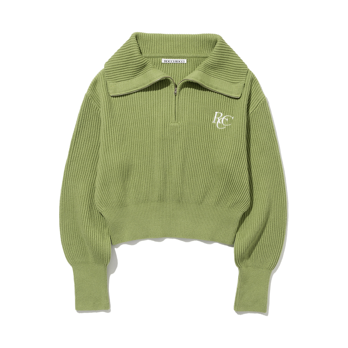 R2WT041GNF ROCCI ROCCI RCC Knit Half Zipup Green