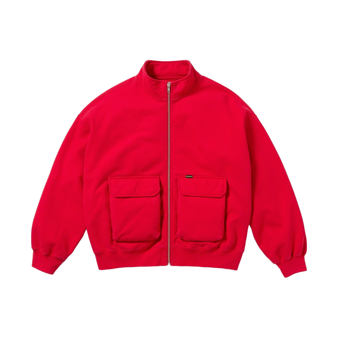 슈프림 카고 포켓 집업 스웨트셔츠 레드 - 23FW(Supreme Cargo Pocket Zip Up Sweatshirt Red - 23FW) - 1