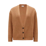 (W) Moncler Wool & Cashmere Cardigan Camel Beige - 23FW