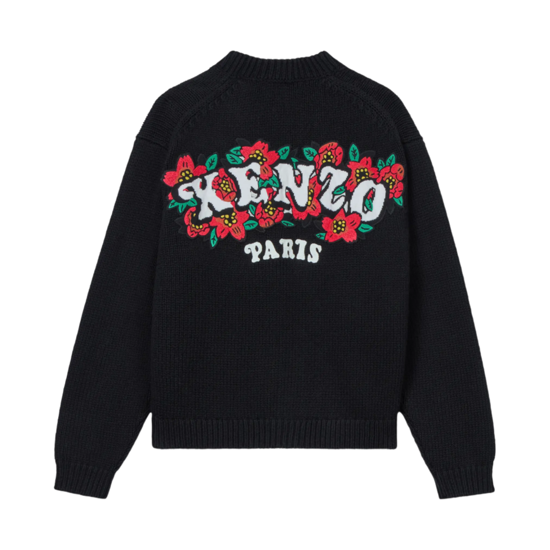 겐조 x 베르디 마켓 자수 니티드 가디건 울 앤 코튼 블랙(Kenzo x Verdy Market Embroidered Knitted Cardigan in Wool and Cotton Black)