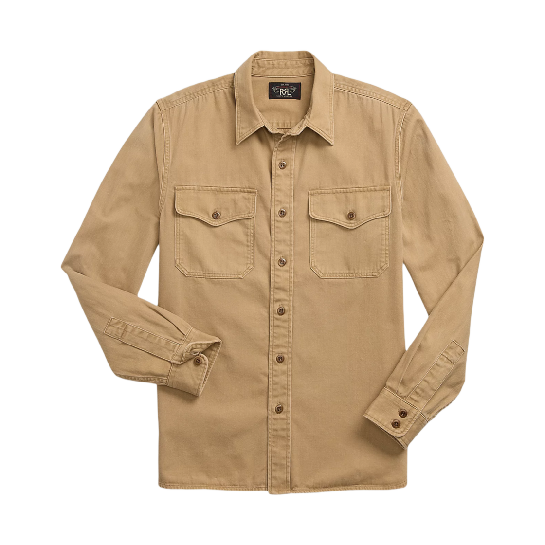 더블알엘 트윌 워크 셔츠 페이디드 탄(Double RL Twill Work Shirt Faded Tan)