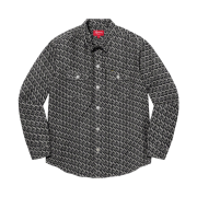 Supreme Monogram Denim Shirt Black - 21FW