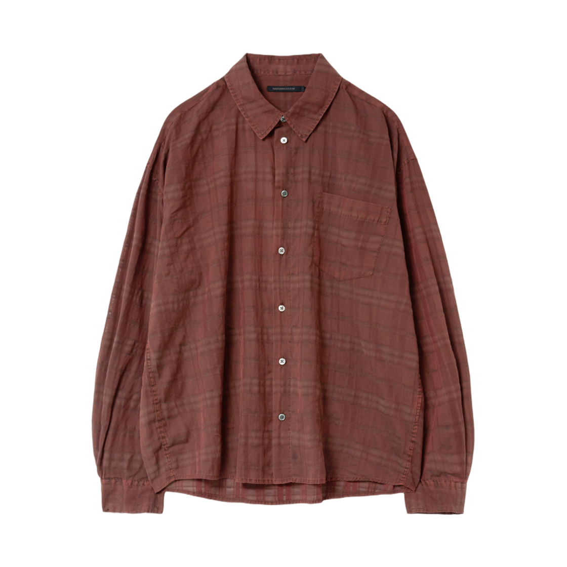 - Hatchingroom Classic Shirt Dyed Check Dark Red