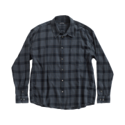 Hatchingroom Classic Shirt Over Dyed Check Dark Navy