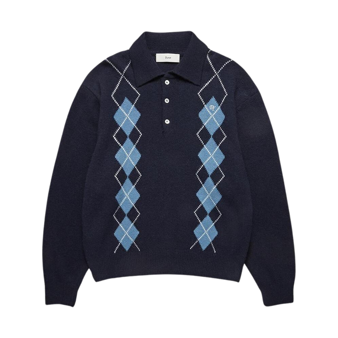 던스트 칼라드 아가일 스웨터 네이비(Dunst Collared Argyle Sweater Navy) - 1