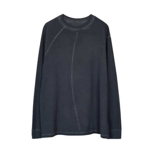 YPA24AWLSBK Youche AR Asymmetry Long Sleeve Washed Black