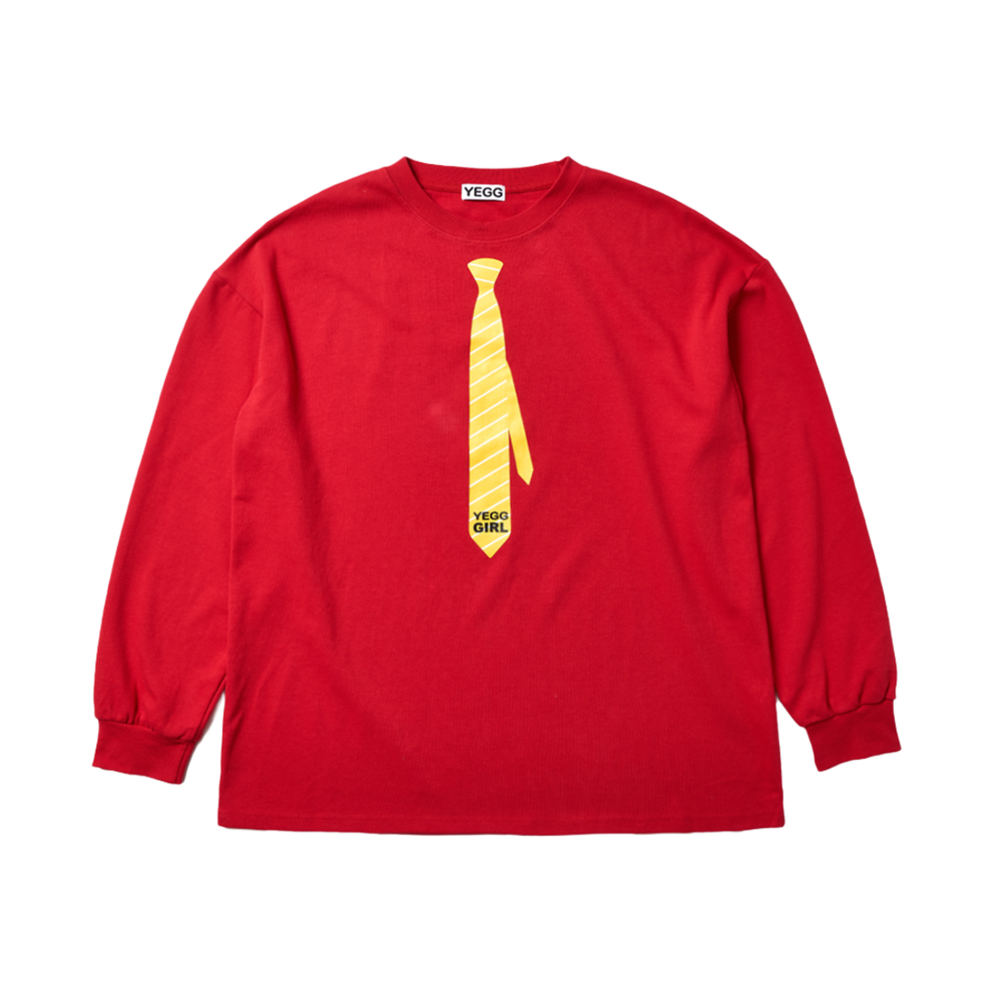 예그 타이 롱 슬리브 티 레드