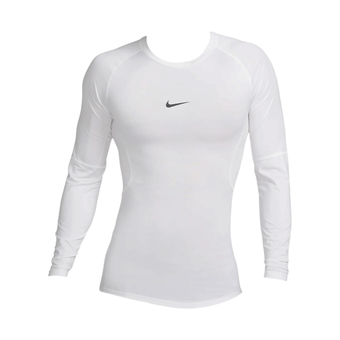 나이키 프로 드라이핏 피트니스 롱슬리브 탑 화이트 블랙 - 아시아(Nike Pro Dri-Fit Fitness Long Sleeve Top White Black - Asia)