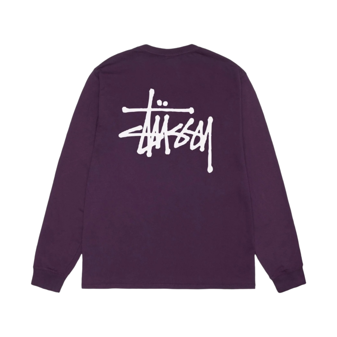 스투시 베이직 스투시 피그먼트 다이드 롱슬리브 티셔츠 퍼플 2023(Stussy Basic Stussy Pigment Dyed LS T-Shirt Purple 2023)