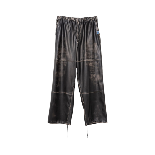 A11PT011-BLACK Maison Mihara Yasuhiro Synthetic Leather Pants Black