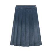 (W) Dior Stonewashed Cotton Denim with Dior Oblique Interior Wrap Skirt with Integrated Shorts Blue Denim
