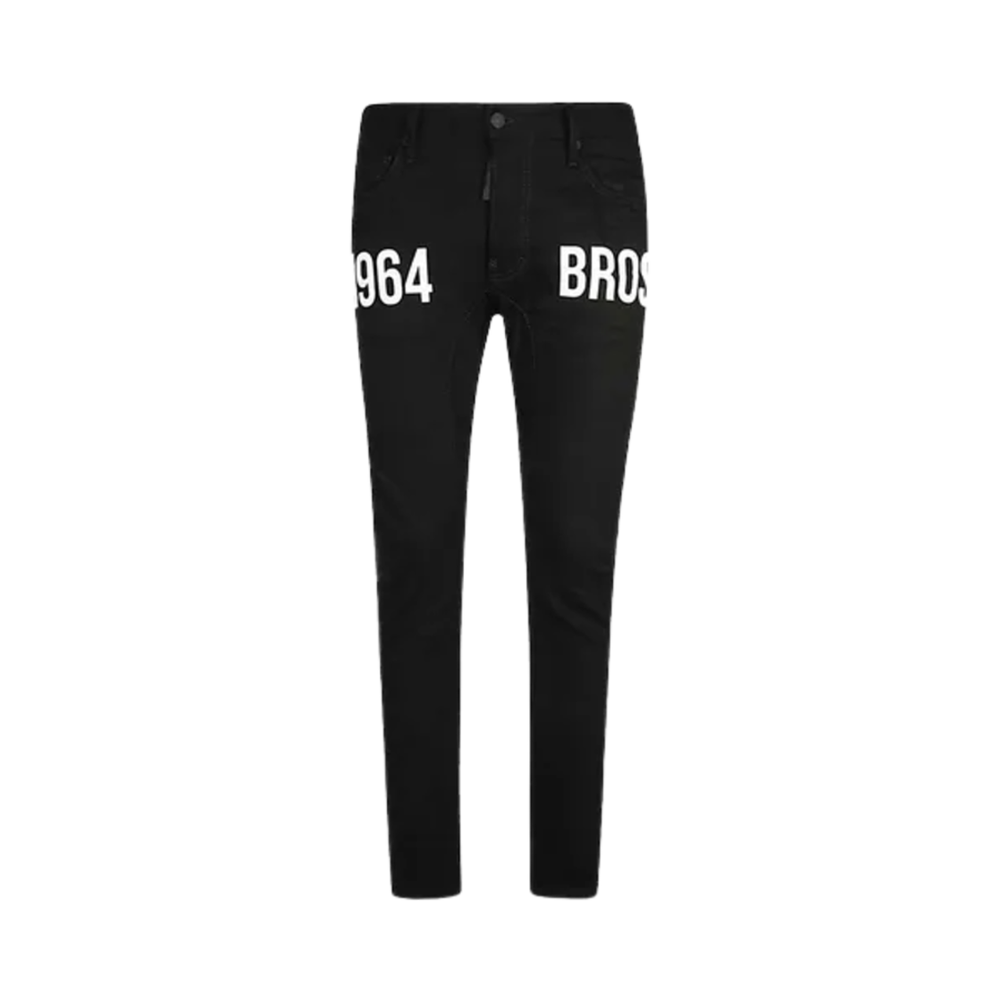 디스퀘어드2 1964 브로스 슬림 바이커 핏 진 블랙(Dsquared2 1964 Bros Slim Biker Fit Jeans Black) - 1