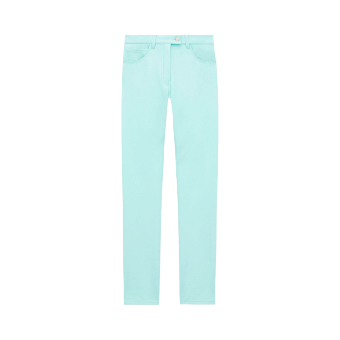 (W) 꾸레쥬 바이닐 5-포켓 아이코닉 팬츠 타콰이즈((W) Courreges Vinyl 5-Pocket Iconic Pants Turquese)