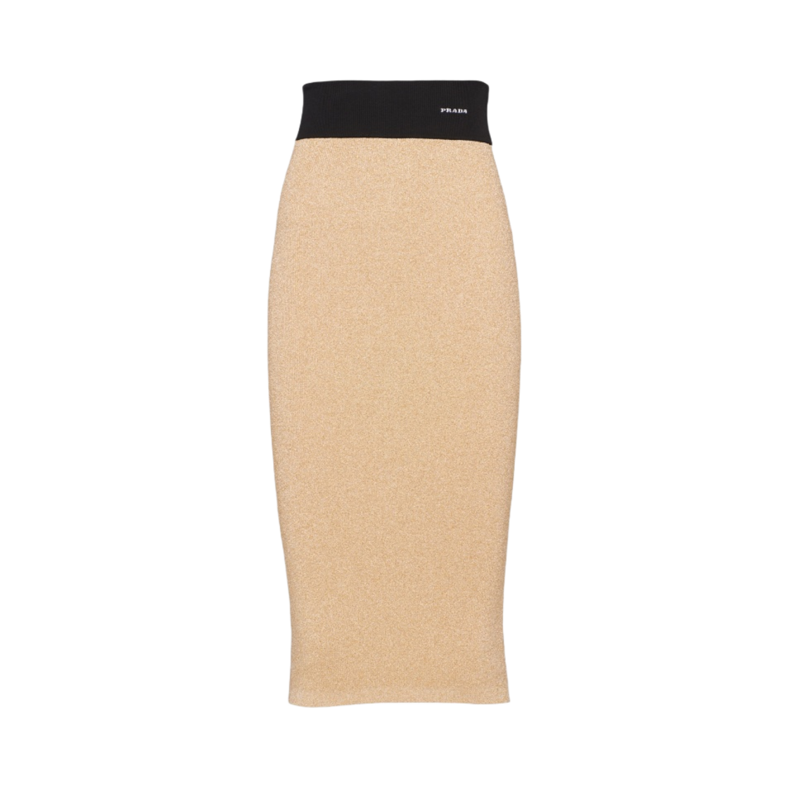 (W) 프라다 라메 미디 스커트 골드((W) Prada Lame Midi Skirt Gold) - 1